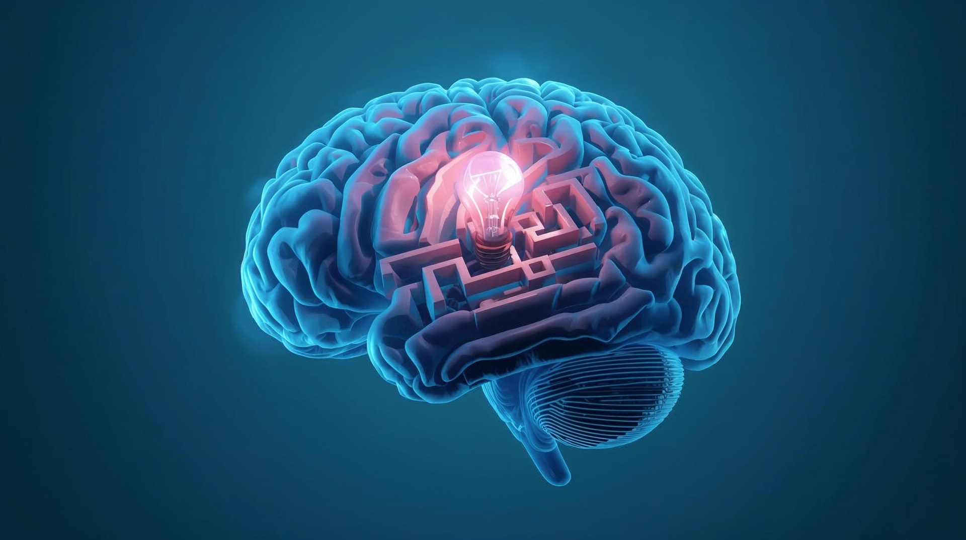Illustration of a brain with a lit pathway, representing AI enabled microlearning
