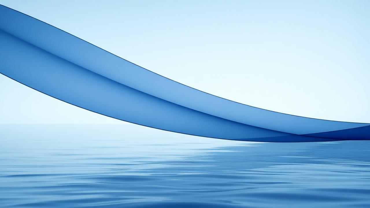 Abstract navy and periwinkle light pattern suggesting technology supporting human work